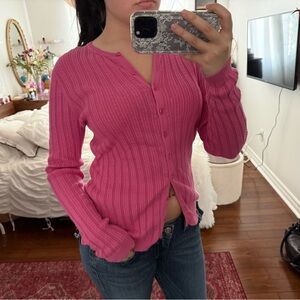 Foxcroft Pink Knit Cardigan🎀